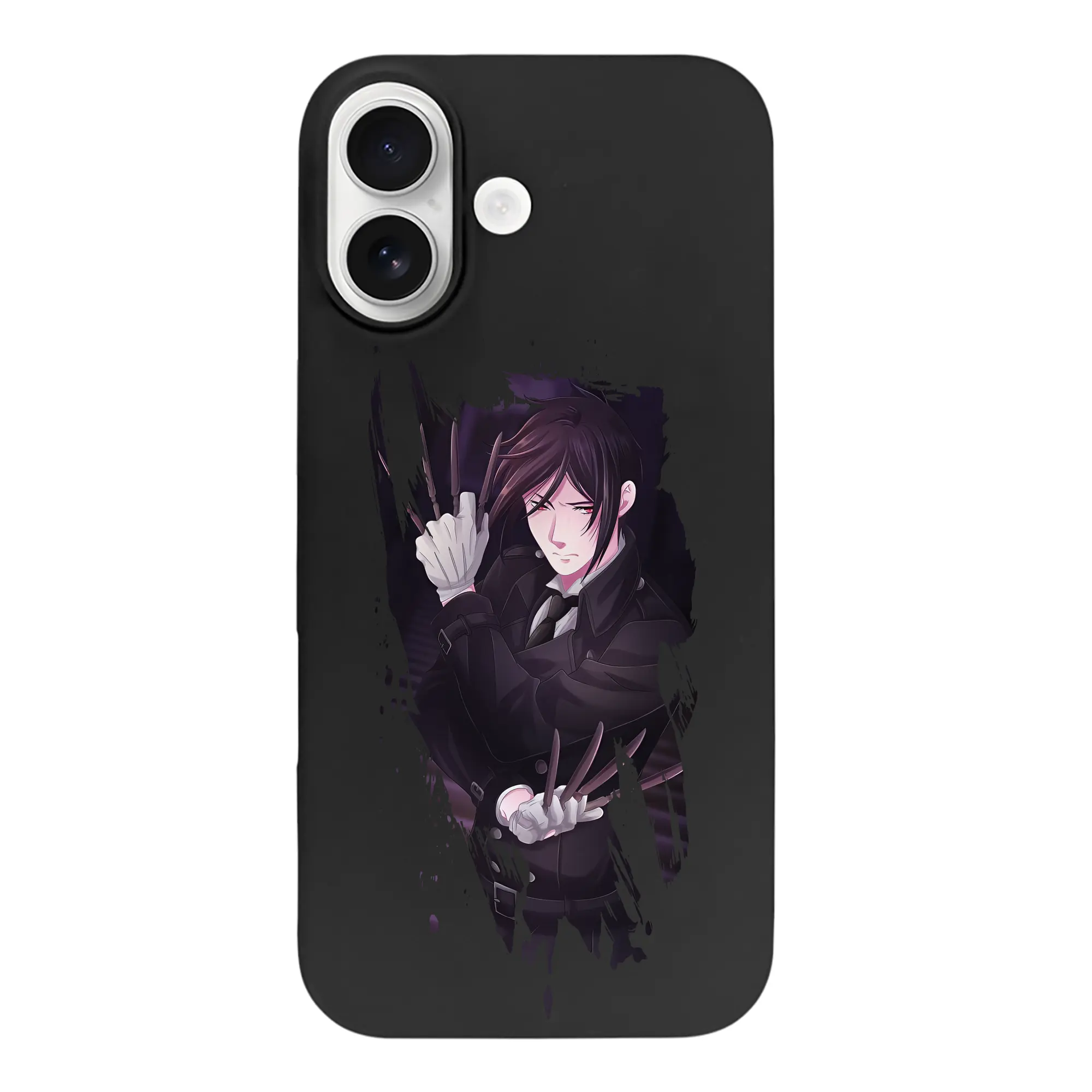 黒執事 グッズ,セバスチャン・ミカエリス - iPhone 17 シリーズ シリコンケース 薄型 耐衝撃 指紋防止 ソフトタッチカバー 精密フィット 傷防止 保護ケース iPhone 17/17 Air/17 Pro/17 Pro Max 対応